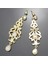 Gül Altın Tarzı Art Deco Flapper Avusturya Kristal Gelin Gümüş Düşen Küpe Moda Şovu Şık Elbise (Yurt Dışından) 5