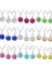 Pembe Tarzı 10MM Tam Kristal Top Kolye Gümüş Kaplama O Tipi Zincir Küpe Takı Seti Mavi, Açık Mavi, Beyaz, Pembe, Altın, Kırmızı, Sarı, Çok Renkli (Yurt Dışından) 1