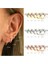 Gül Altın Tarzı 7 mm Kadınlar Için Gerçek Gümüş Halka Küpe Piercing Küpe Yuvarlak Daire Küpe Takı Pendientes (Yurt Dışından) 3