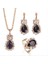 Mor Tarzı Sıcak 1 Takım Romantik Çekicilik Zarif Damlataş Kristal Taşlı Metal Kolye Altın Kaplama Zincir Küpe Yüzük Kadın Takı Setleri Moda Aksesuarları Çoklu Renk Seçenekleri (Yurt Dışından) 2