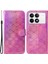 Xiaomi Poco F6 Pro 5g Telefon Kılıfı Göz Kamaştırıcı Çiçek Deri Kapak-Pembe (Yurt Dışından) 1