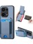 Xiaomi Redmi Note 13 Pro 4g Kılıf Ayarlanabilir Kickstand Deri Karbon Fiber Kapak-Mavi (Yurt Dışından) 1