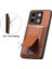 Xiaomi Poco X6 5g Kılıf Kickstand Kart Sahibinin Deri Arka Kapak-Kahverengi (Yurt Dışından) 5