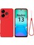 Xiaomi Redmi 13 5g/13 4g Kılıf Bilek Kayışlı Sıvı Silikon Telefon Kılıfı-Kırmızı (Yurt Dışından) 1