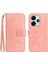 Xiaomi Redmi 13 5g/13 4g Kılıf Pu Deri Çanta Telefon Kapağı Ayçiçeği-Açık Pembe (Yurt Dışından) 1