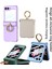 Samsung Galaxy Z Flip6 5g Ince Telefon Kılıfı Pc Kapağı Halka Tutucu + Temperli Cam Filmi-Mor (Yurt Dışından) 3