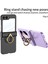 Samsung Galaxy Z Flip6 5g Ince Telefon Kılıfı Pc Kapağı Halka Tutucu + Temperli Cam Filmi-Mor (Yurt Dışından) 4