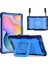 Samsung Galaxy Tab S6 LITE(2024)/(2022)/(2020)SM-P610 P615 P613 P617 P619 Silikon+Pc Kickstand Kapak-Lacivert+Mavi (Yurt Dışından) 1