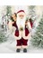 Yılbaşı Süsü Noel Baba Biblo Figür Büyük Boy 45 cm - Peluş Ayılı Hediye Çuvalı ve Aksesuarları ile 1