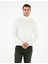 Erkek Ekru Slim Fit Balıkçı Yaka Yün Karışımlı Triko Kazak 50296445-VR019 1