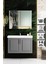 Arin Banyo Dolabı Takımı 80 Cm Mdf Lavabolu Antrasit, Lavabo Dahil 1