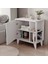 Home Enda Taksuk 4 Raflı Kapaklı Modern Komodin Beyaz 4