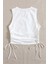 Yanları Büzgülü Kolsuz Bluz Crop Top Atlet 2