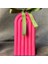 El Yapımı Gökkuşağı Motifli Pembe Renkli Dekoratif Mum - 6 x 12 cm 2