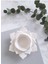 Lotus Görünümlü Dekoratif Takı Tabağı, Mumluk | Beyaz 3