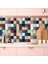 Mutfak Tezgah Arası Kendinden Yapışkanlı Folyo Kaplama Taş Desen Renkli 60 cm x 100 cm 1