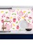 Mutfak Tezgah Arası Kendinden Yapışkanlı Folyo Çay Saati Pembe 60 cm x 100 cm 1