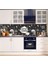 Mutfak Tezgah Arası Kendinden Yapışkanlı Folyo Kaplama Coffee Time Siyah Beyaz 60 cm x 100 cm 1