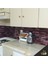 Mutfak Tezgah Arası Kendinden Yapışkanlı Folyo Kaplama Bordo Taş Desen 60 cm x 100 cm 3