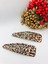 Çıtçıtlı Leopar Desenli Saç Tokası 2'li 1