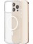 iPhone 16 Pro Uyumlu Kılıf Magsafe Şarj Özellikli Wiwu MCC-102 Magnetic Crystal Sert Pc Kapak Şeffaf 2