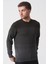 Manaus 3085 Slim Fit Pamuklu O Yaka Triko Gri 3