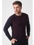Guarulhos 2024-36 O Yaka Slim Fit Pamuklu Venezia Triko Laci Bordo 2