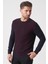 Guarulhos 2024-36 O Yaka Slim Fit Pamuklu Venezia Triko Laci Bordo 3