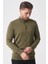 Brasília 1030 Slim Fit Basic Yarım Fermuarlı Triko A.haki 2
