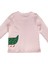 Organik Dino Baskılı Patikli Pembe Baharlık Unisex Bebek Takım 4