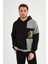 Oversize Renk Bloklu Kapüşonlu Sweatshirt (E20-152703) 5