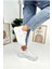 Günlük Kadın Sneaker Bağcıklı Oval Burunlu Kalın Desenli Taban Rahat Hafif Spor Ayakkabı 2110 2