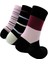 Kadın Bambu Çorap 3'lü Paket Bordo Siyah Pembe Çizgili (Beden 36-41) 1