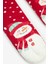 Unisex Snowman Kırmızı Soket Çorap 3