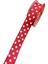 Puantiye Baskılı Kırmızı Grogren Kurdele, Paketlik Kurdele, 2,5 cm 5 mt 140 061 2