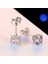 Beyaz Stil Bamoterling Gümüş Yuvarlak Kesim Beyaz Safir Küpe Dört Pençe Kulak Tırnakları Düğün Takı Hediyeleri (Yurt Dışından) 5