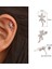 Gül Altın Tarzı 1 Adet Cz Hayvan Kertenkele Kıkırdak Küpe Kertenkele Sürüngen Helix Inci Kulak Piercing Takı Tragus Corew Geri Küpe (Yurt Dışından) 4