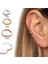 Gümüş- (6mm) Zirkon Kıkırdak Huggie Küpe Küçük Halka Helix Piercing Burun Halka Huggie Küpe Cz Kulak Piercing Takı1 Adet (Yurt Dışından) 2