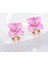 Pembe Tarzı Yüksek Kaliteli Yeni Moda 18K Altın Kaplama Yonca Çiçeği Şekilli Taşlı Küpe Kadın Kızlar Takı Için (Yurt Dışından) 1