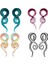 Mavi Stil 8 mm 1 Çift Cam Kulak Tünelleri Spiral Kulak Taperları Pyrex Bükümlü Kulak Tıkaçları-Sol & Sağ (Yurt Dışından) 2