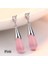 Pembe Tarzı Fashiolver Gömme Zirkon Gözyaşı Şekilli Opal Küpe Bayanlar Takı (Yurt Dışından) 1