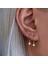 Gümüş Tarzı 1 Çift 18 Ayar Altın Yıldız Küpe Cz Küpe Huggie Hoops Küpe Kadınlar Için Hediye (Yurt Dışından) 1