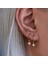 Gümüş Tarzı 1 Çift 18 Ayar Altın Yıldız Küpe Cz Küpe Huggie Hoops Küpe Kadınlar Için Hediye (Yurt Dışından) 2