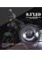 Far,motosiklet Cafe Racer 6.5 Inç LED Far Spiral Beyaz Yan Montaj Braketi,siyah (Yurt Dışından) 2