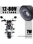 Far,motosiklet Cafe Racer 6.5 Inç LED Far Spiral Beyaz Yan Montaj Braketi,siyah (Yurt Dışından) 3