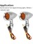 Dönüş Sinyal Lambası, 2 Adet Evrensel Amber Krom Motosiklet LED Dönüş Sinyal Lambası Fren Koşu Kuyruk, Gümüş (Yurt Dışından) 2