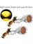 Dönüş Sinyal Lambası, 2 Adet Evrensel Amber Krom Motosiklet LED Dönüş Sinyal Lambası Fren Koşu Kuyruk, Gümüş (Yurt Dışından) 5