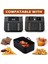 Ninja Için AKSESUARLAR,DZ201 Foodi 8 Quart Air Fryer Silikon Tencere Tutucu Isıya Dayanıklı Eldiven Aksesuarları (Siyah) (Yurt Dışından) 5