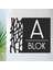 Apartman Site Bina Blok Yönlendirme Blok Tabela Levha 40 x 35 cm Alüminyum Siyah 1