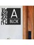 Apartman Site Bina Blok Yönlendirme Blok Tabela Levha 40 x 35 cm Alüminyum Siyah 2